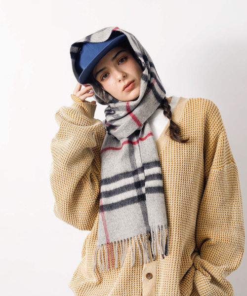 OP Scarves マフラー スタイリスト私物 MYSELF ABAHOUSE マフラー チェック柄マフラー/wool scarf