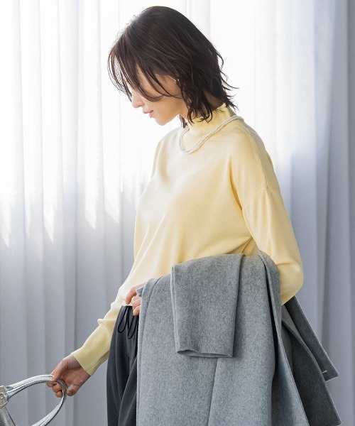 ロートレアモン LAUTREAMONT 【WEB限定】カラー ハイネックニット≪手洗い可能≫ （オレンジ） WEB限定】カラー ハイネックニット≪手洗い可能≫ | LAUTREAMONT