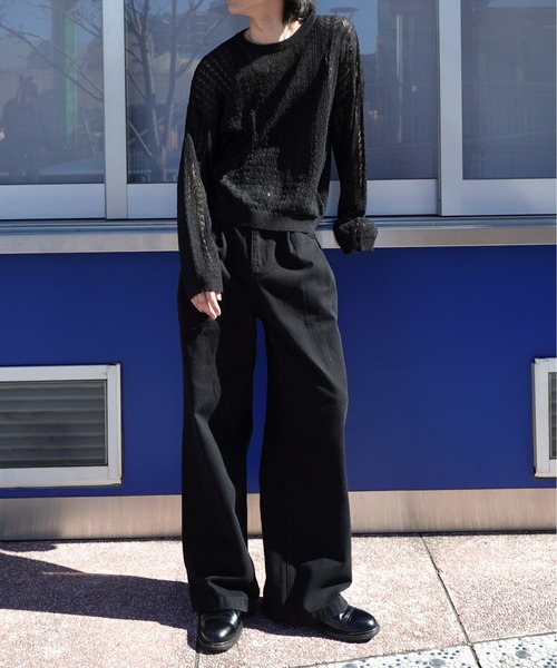 Noen セーター ニット ロープメッシュサマーニット メンズ