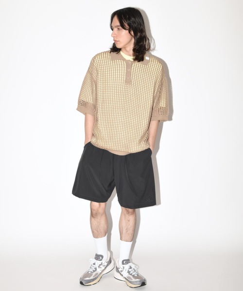 6(ROKU) MESH SHIRT KNIT/ニット　メッシュニットポロ 6（ロク）の「＜6(ROKU)＞MESH SHIRT KNIT/ニット（ニット/セーター