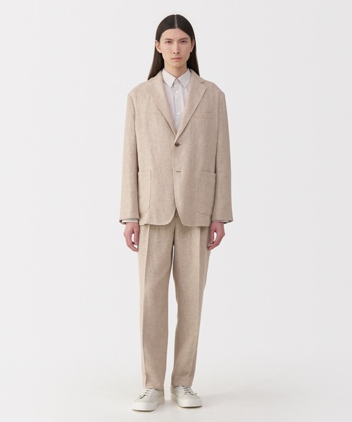 MUJI Labo パンツ 「MUJI Labo」紳士 リネン混ウールストレートパンツ