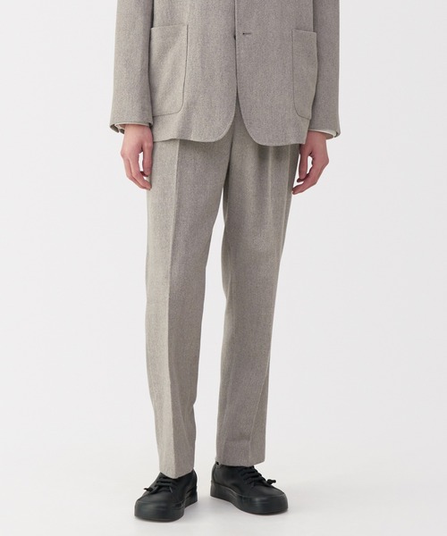 MUJI Labo パンツ 「MUJI Labo」紳士 リネン混ウールストレートパンツ