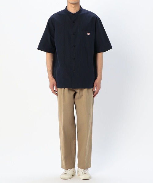 DANTON ダントンネイビー　半袖シャツ Danton 「DANTON」 半袖シャツ 42 ネイビー メンズ : ZOZOTOWN