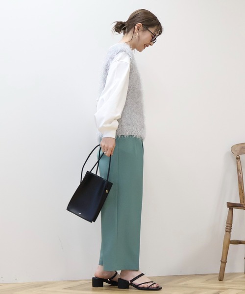 AMERICAN HOLIC ベスト ジレ 選べる丈2サイズ前後2wayシャギー