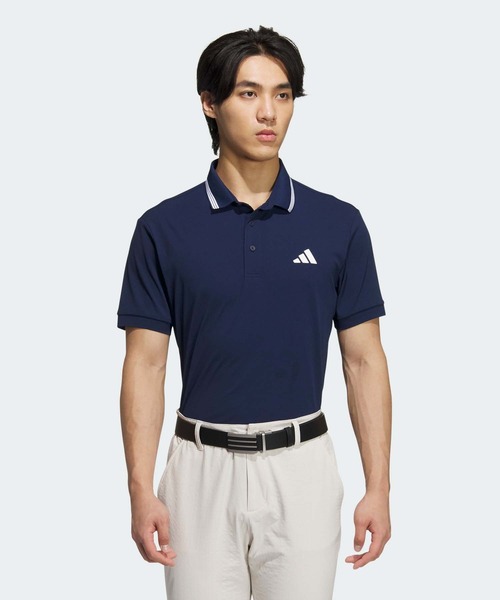 adidas（アディダス） ポロシャツ ワンポイントロゴ UVケア付き半袖