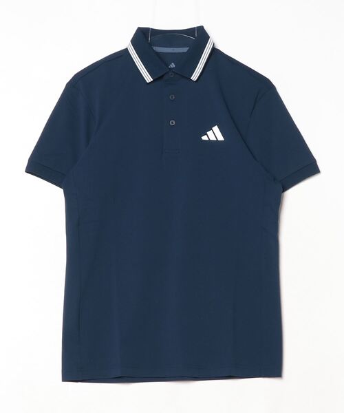 adidas（アディダス） ポロシャツ ワンポイントロゴ UVケア付き半袖