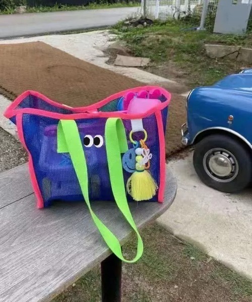 トートバッグ 「A4収納可能」目玉メッシュトートバッグ ビーチ プール トラベル レディース | ブランド登録なし | 02