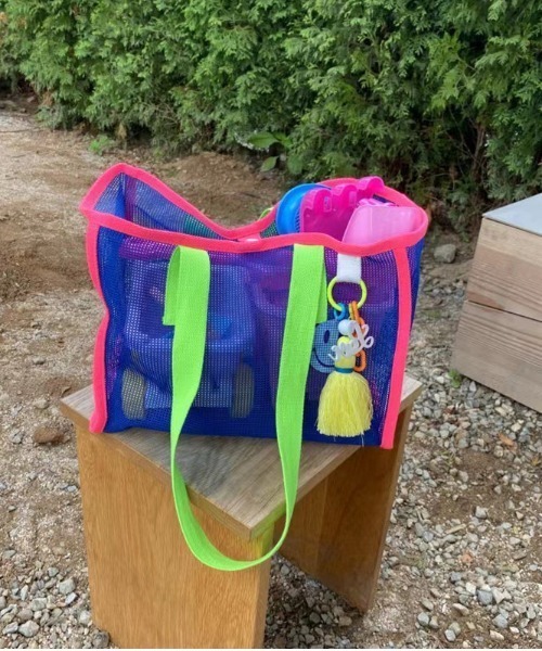 トートバッグ 「A4収納可能」目玉メッシュトートバッグ ビーチ プール トラベル レディース | ブランド登録なし | 04