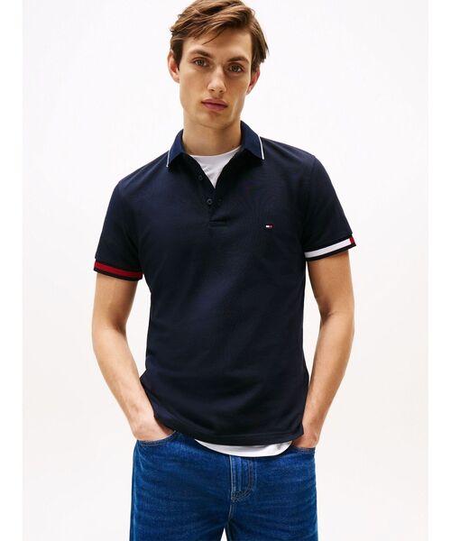 TOMMY HILFIGER（トミー・ヒルフィガー） ポロシャツ フラッグカフ 