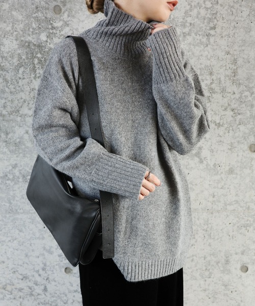 select MOCA by son」 タートルネックニット FREE グレー レディース