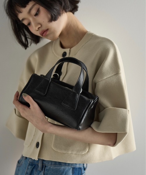 THE Yon ボストンバッグ リセスドデザインミニボストントート