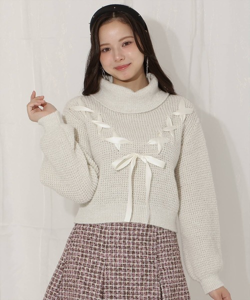 「WILLSELECTION」 タートルネックニット FREE ラベンダー レディース_画像2