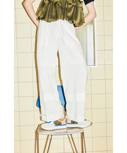 OMMO（オーエムエムオー） スラックス パンツ LAYERED WIDE PT