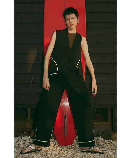 OMMO（オーエムエムオー） スラックス パンツ LAYERED WIDE PT