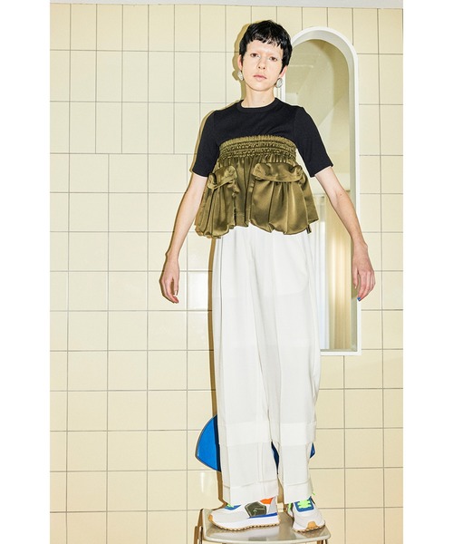 ommoパンツ OMMO（オーエムエムオー） スラックス パンツ LAYERED WIDE PT