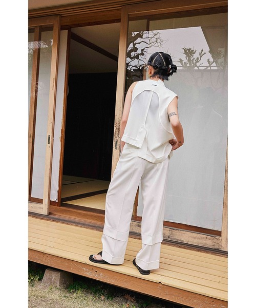 OMMO（オーエムエムオー） スラックス パンツ LAYERED WIDE PT