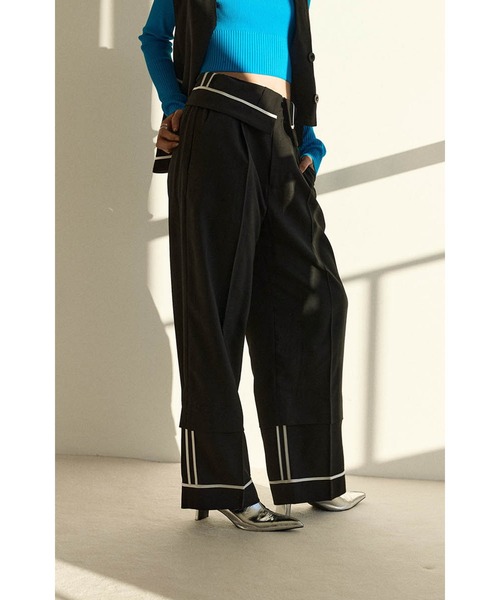 OMMO（オーエムエムオー） スラックス パンツ LAYERED WIDE PT
