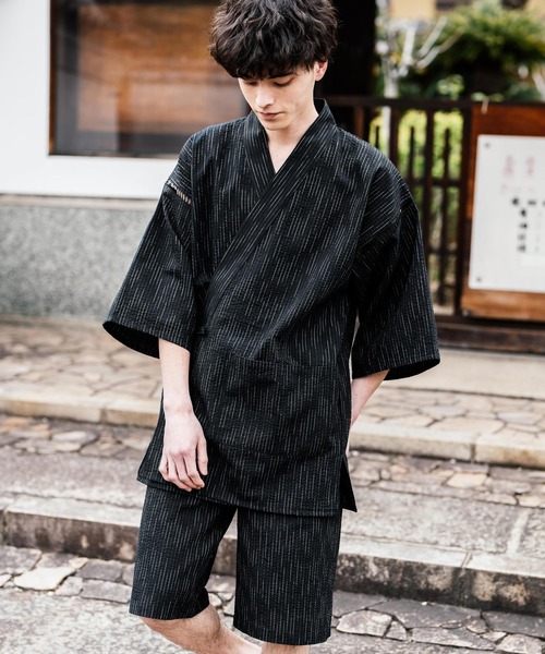 Rocky Monroe（ロッキーモンロー） 浴衣 しじら織り甚平 上下セット