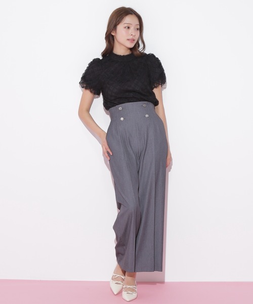 JILL STUART 新品タグ付レースディテール半袖ブラウス JILL STUART（ジルスチュアート）の「◇プラントダイレース