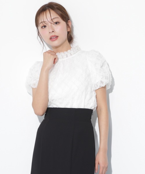 【お値下げしました！】美品♡ジルスチュアート♡タイプライターバルーンシャツ セール】◇ミラシャインドットブラウス（シャツ/ブラウス