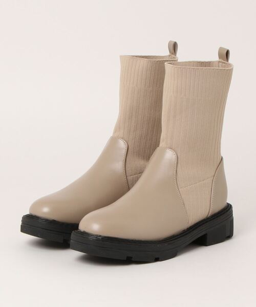 「minia」 「alala」ショートブーツ M グレイッシュベージュ レディース_画像6