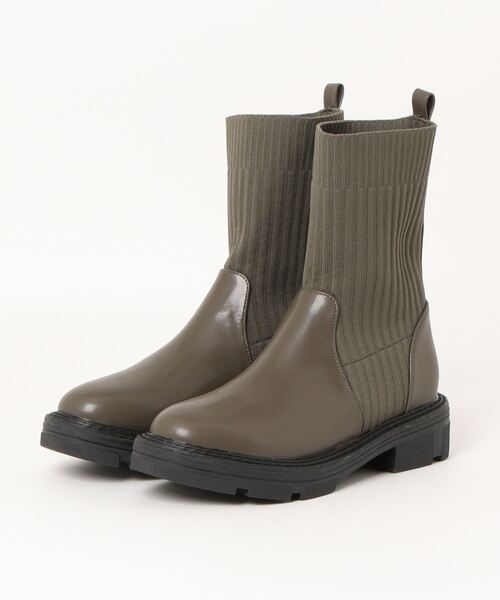 「minia」 「alala」ショートブーツ M グレイッシュベージュ レディース_画像7