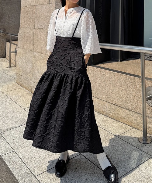 ST.ROONEY セントルーニー ドビードットシアーブラウス ブラック ST.ROONEY（セントルーニー） ブラウス シャツ ドビードットシアー
