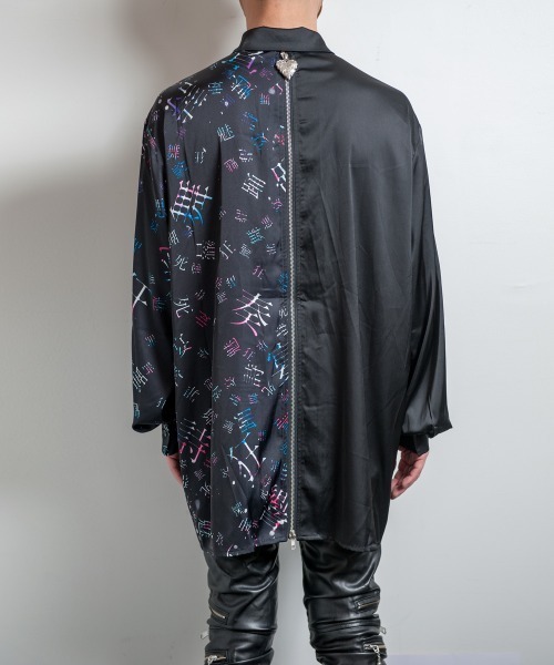 バックステージパス（backstagepass）/YANG YONG− FLOWER(ヤンヨン−スノーフラワー)切り替え トロミシャツ BACKSTAGE PASS（バックステージパス） シャツ YANG YONG-SNOW FLOWER