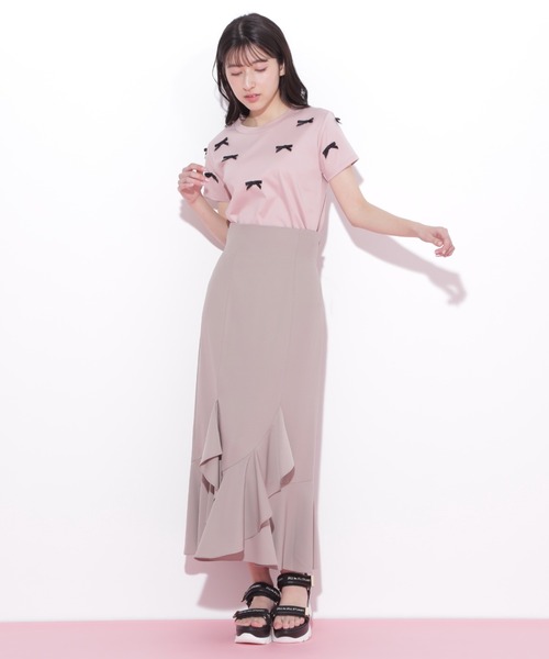 JILTU ジルチュ リボン Tシャツ ribbon tee pink