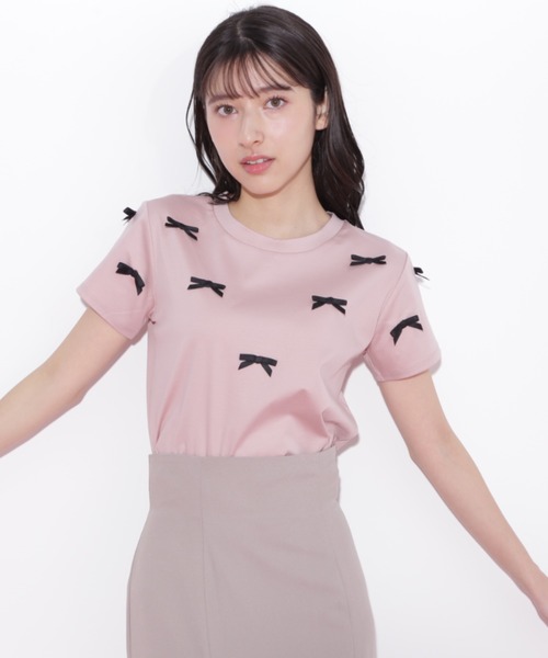 JILTU ジルチュ リボン Tシャツ ribbon tee pink
