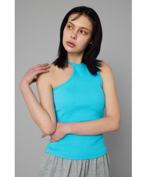 HeRIN.CYE タンクトップ ノースリーブ Asymmetry neck tank top