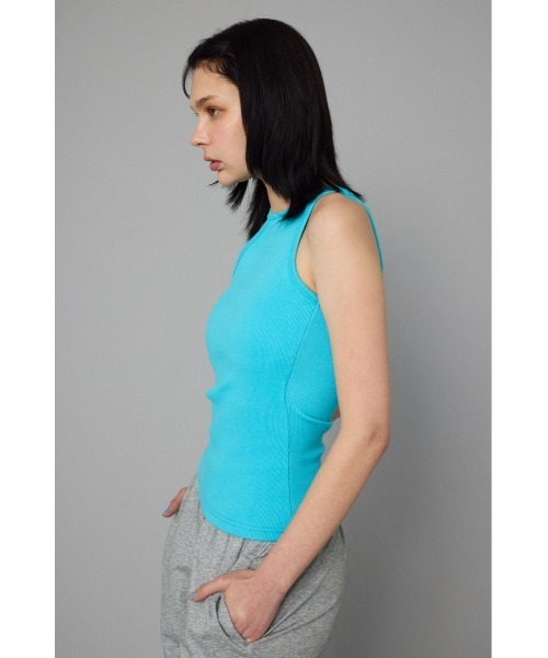 HeRIN.CYE タンクトップ ノースリーブ Asymmetry neck tank top