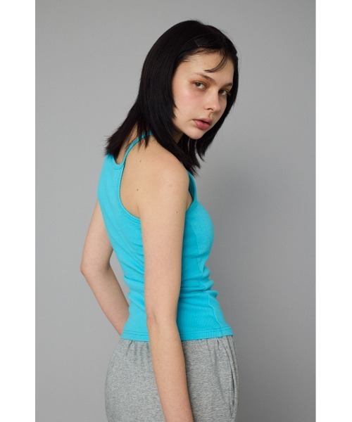 HeRIN.CYE タンクトップ ノースリーブ Asymmetry neck tank top