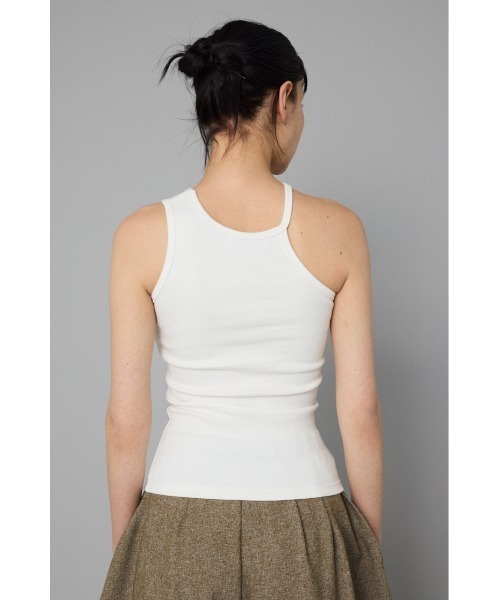 HeRIN.CYE タンクトップ ノースリーブ Asymmetry neck tank top