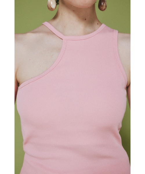 HeRIN.CYE タンクトップ ノースリーブ Asymmetry neck tank top
