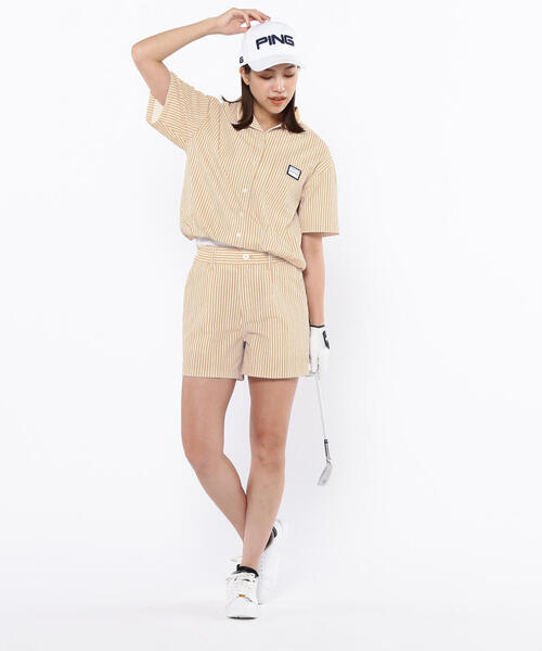PING ゴルフウェア ストレッチ パンツ 未使用タグ付 XL、サッカー生地 夏 PING パンツ 「PING APPAREL」全方向ストレッチサッカーショート