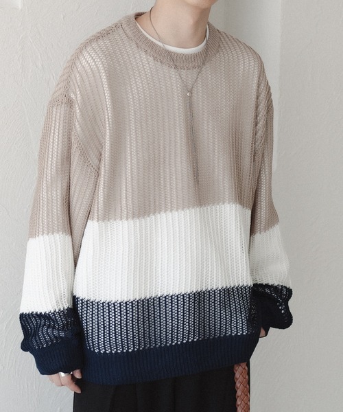 「epnok」 長袖ニット MEDIUM ブラック メンズ_画像2