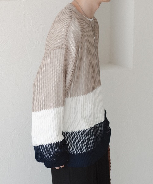 「epnok」 長袖ニット MEDIUM ブラック メンズ_画像5