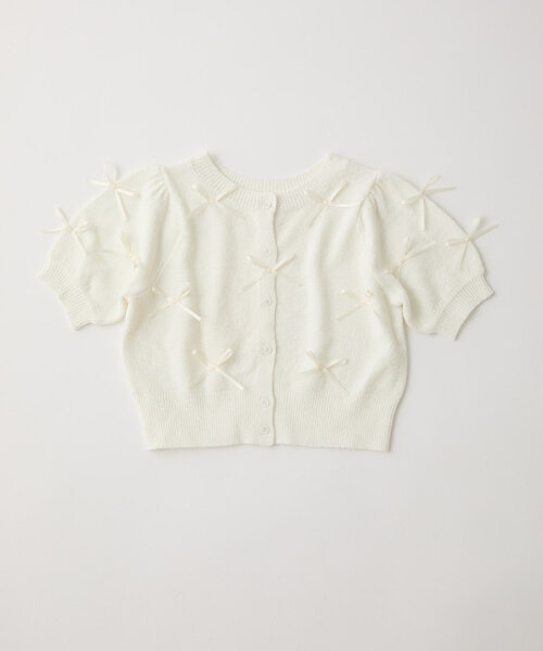 「one after another NICE CLAUP」 ニットカーディガン FREE チャコールグレー レディース_画像6