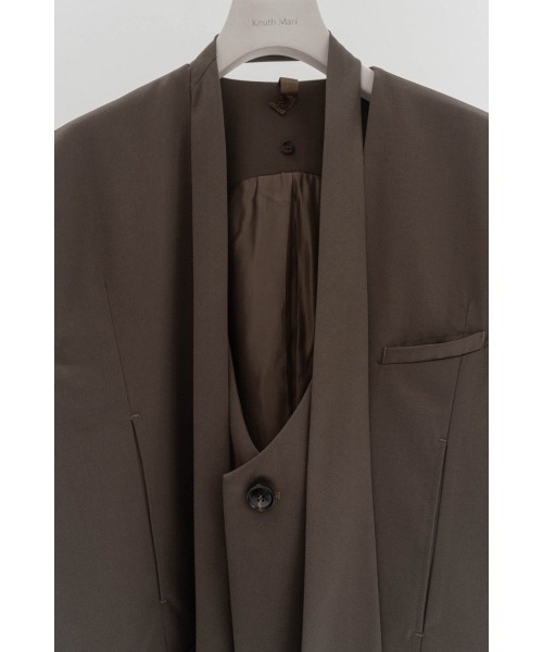 Knuth Marf（クヌースマーフ） ベスト ジレ 2way collarless gilet