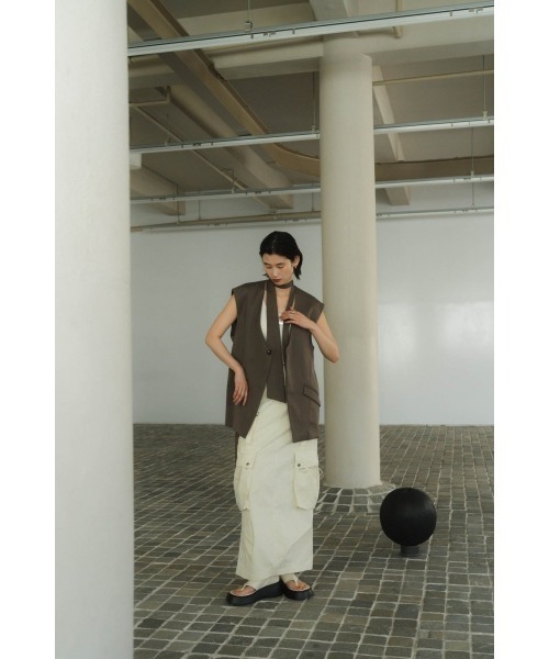 【新品未使用】undulate gillet / Knuth Marf undulate gillet/black (unisex) | KNUTH MARF