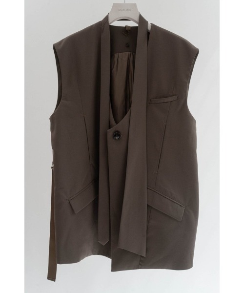 Knuth Marf ベスト ジレ 2way collarless gilet(unisex