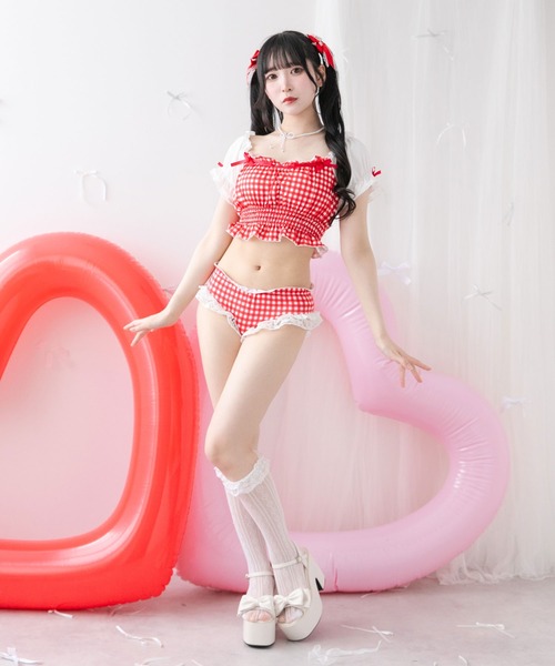 DearMyLove 水着 6wayフリルリボン水着 レディース : ZOZOTOWN