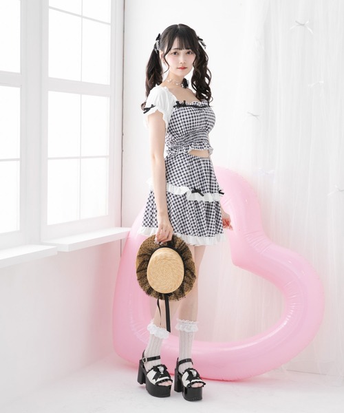 DearMyLove 水着 6wayフリルリボン水着 レディース : ZOZOTOWN