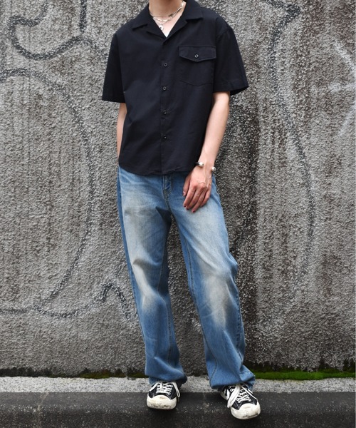 Noen（ノエン） シャツ リネンライクオープンカラーシャツ メンズ