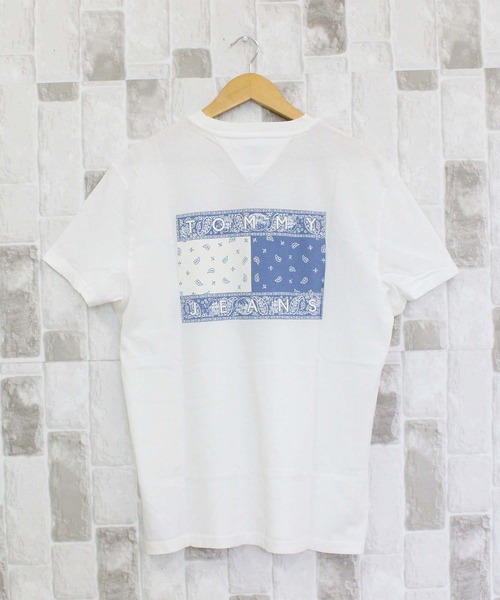 トミー ヒルフィガー ペイズリーフラッグバックプリントTシャツ TOMMY HILFIGER tシャツ TJM ペイズリーフラッグバックプリントT