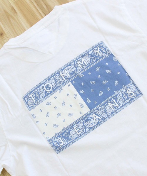 トミー ヒルフィガー ペイズリーフラッグバックプリントTシャツ TOMMY HILFIGER tシャツ TJM ペイズリーフラッグバックプリントT