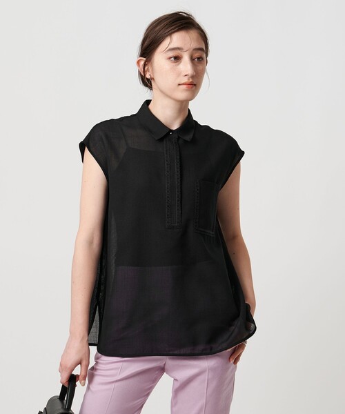 ブラウス シャツ Spiree asami フレンチスリーブブラウス -防シワ ウォッシャブル- レディース