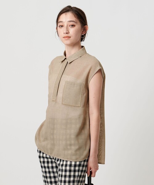 ブラウス シャツ Spiree asami フレンチスリーブブラウス -防シワ ウォッシャブル- レディース