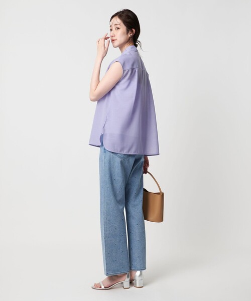 ブラウス シャツ Spiree asami フレンチスリーブブラウス -防シワ ウォッシャブル- レディース